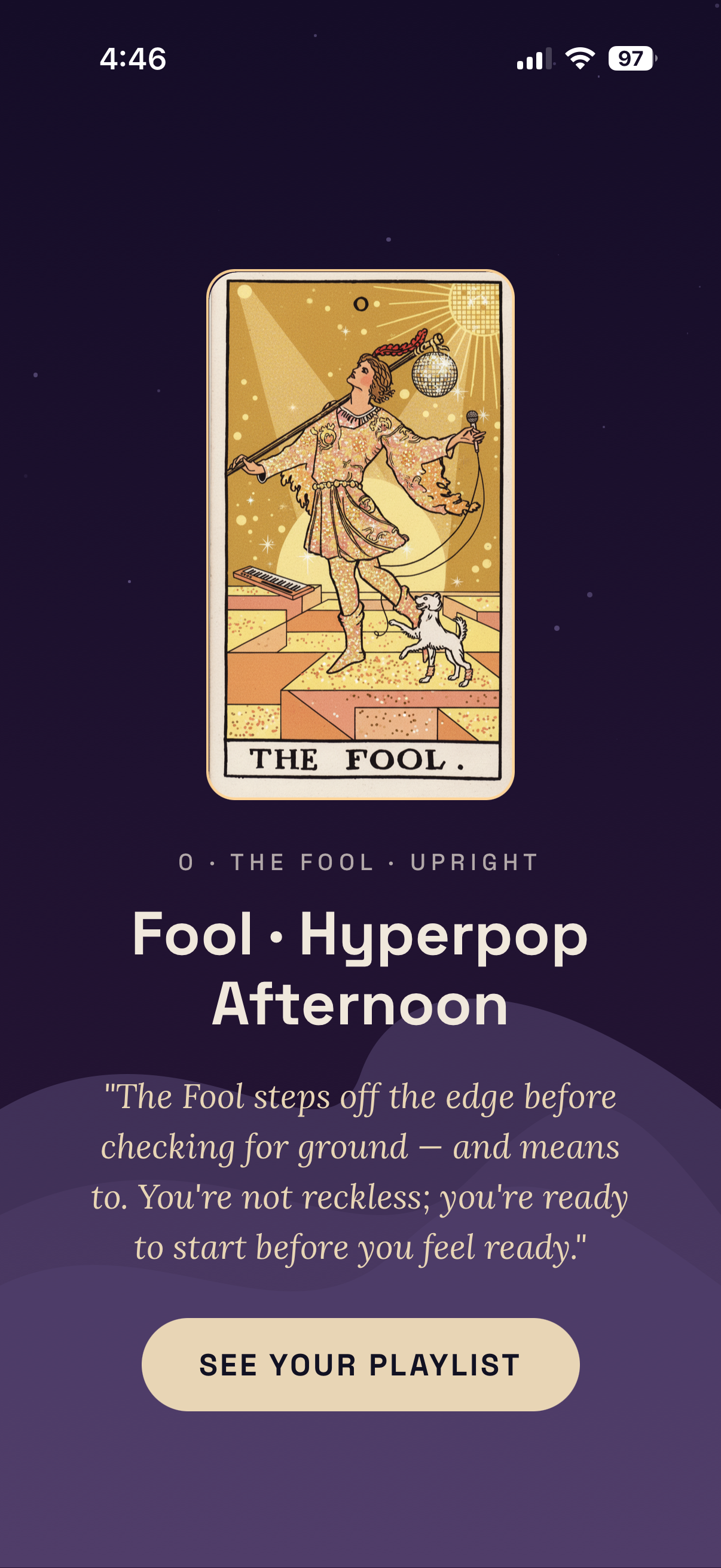 Today's card screen